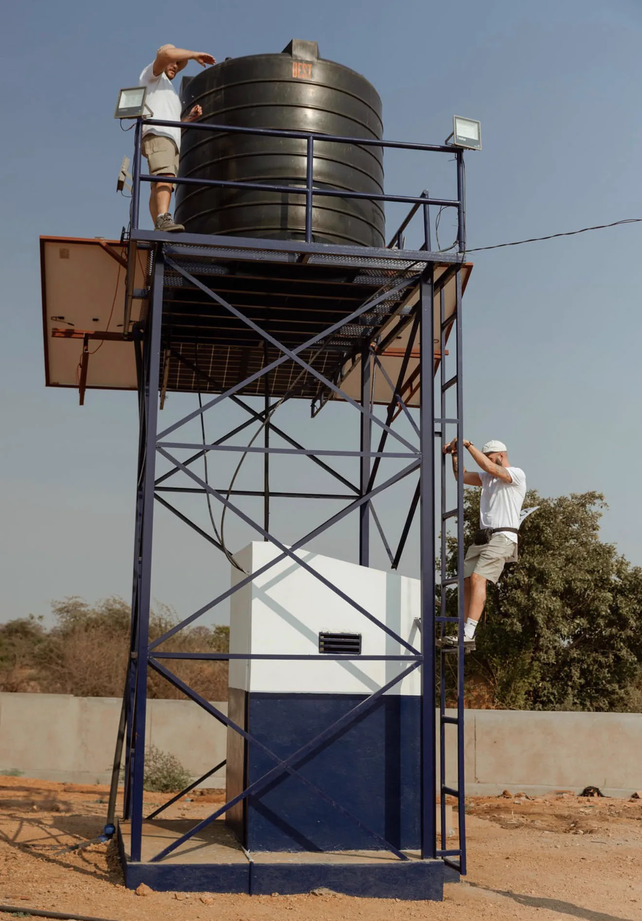 Infraestructura de almacenamiento de agua visitada en Tete
